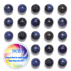 NCB 200pcs 8mm Blue Sodalite Loose Beads for Jewelry Making, Natural Semi Precious Beads Round Smooth Gemstones Spacer Beads Charms for Necklaces Bracelets (Blue Sodalite, 8mm 200Beads)