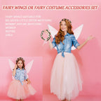 Generic Fairy Wings for Adults, Butterfly Wings for Girls, Angel Wings, Fairy Costume for Women Halloween Dress Up Party Favor White, Medium