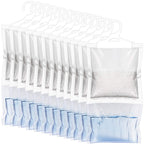 ZSZMFH 12 Pack Moisture Absorber Hanging Bags, Fragrance Free Humidity Packs, Hanging Closet Dehumidifier Bags-220g/pack