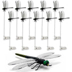 WRSFXV 2026 New 40 Pcs Dragon Fly Clips for Bugs Repellent, 3D Artificial Dragonfly Hat Clip, Dragonfly Garden Decor (10PCS)