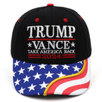 Trump 2024 Hat 45-47 MAGA Hat Make America Great Again Donald Trump Slogan with USA Flag Embroidery Adjustable Baseball Cap