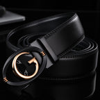 Civantiya Ratchet Belt for Men, Mens Belt Leather Designer 1 3/8" for Casual Jeans, Black Fashion Belts