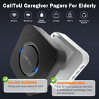 CallToU Wireless Caregiver Call Button Elderly Monitoring Alert Systems for Seniors 1 Plugin Receiver 2 Waterproof Transmitters