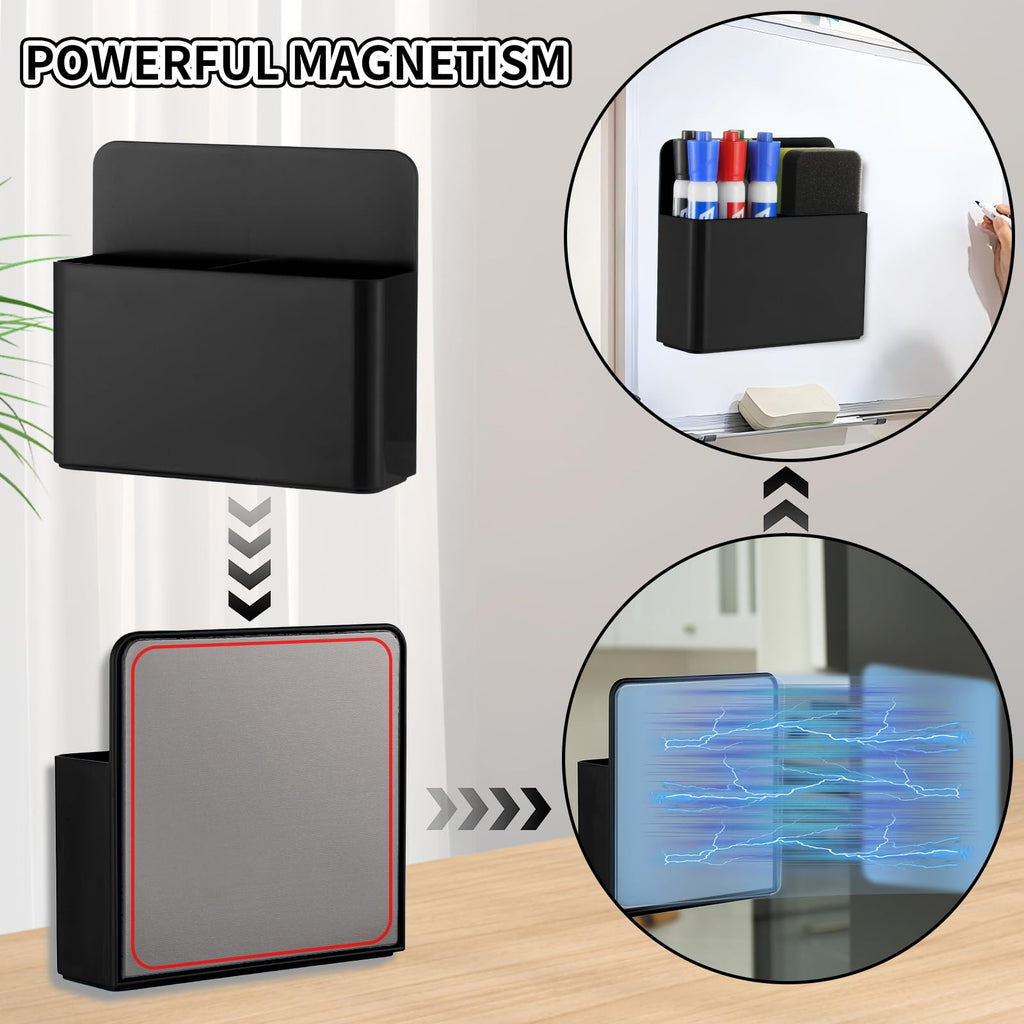 2Pcs Magnetic Dry Erase Marker Holder For Whiteboard Fridge