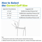 XXL Blood Pressure Cuff Compatible with Omron 9”-24” (22-60CM), Extra Large BP Replacement Cuff for Big Arms - includes 6 Connectors