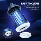 Swift Catch Bug Zapper Outdoor, Mosquito Zapper 2 in 1 with LED Night Light, Odorless and Physical Mosquito Killer, 4000V Electric Fly Zapper for Outside, Patio, Backyard, Garden