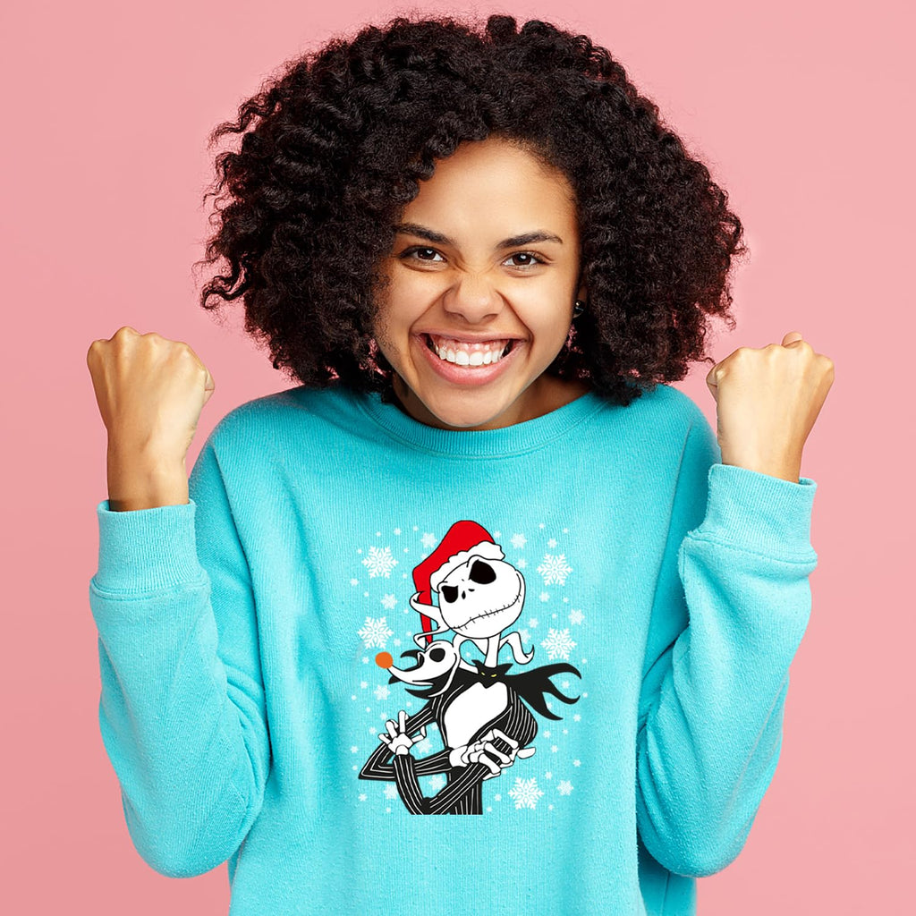 Christmas Iron on Transfers Patches, 8 Sheets Winter Iron on Patches for Clothing Halloween Heat Transfer Vinyl Cute Snowflake Nightmare Iron on Decals for T-Shirts Clothing Backpack DIY Decorations