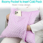 Heart Pillow for After Heart Surgery Cardiac Cough Cushion with 2 Pockets Pacemaker Bypass Must Have Recovery Gifts Minky Dot Lavender