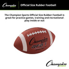 Rubber Football – Durable All-Weather Football with Enhanced Grip - Backyard Play & Training - Official Size