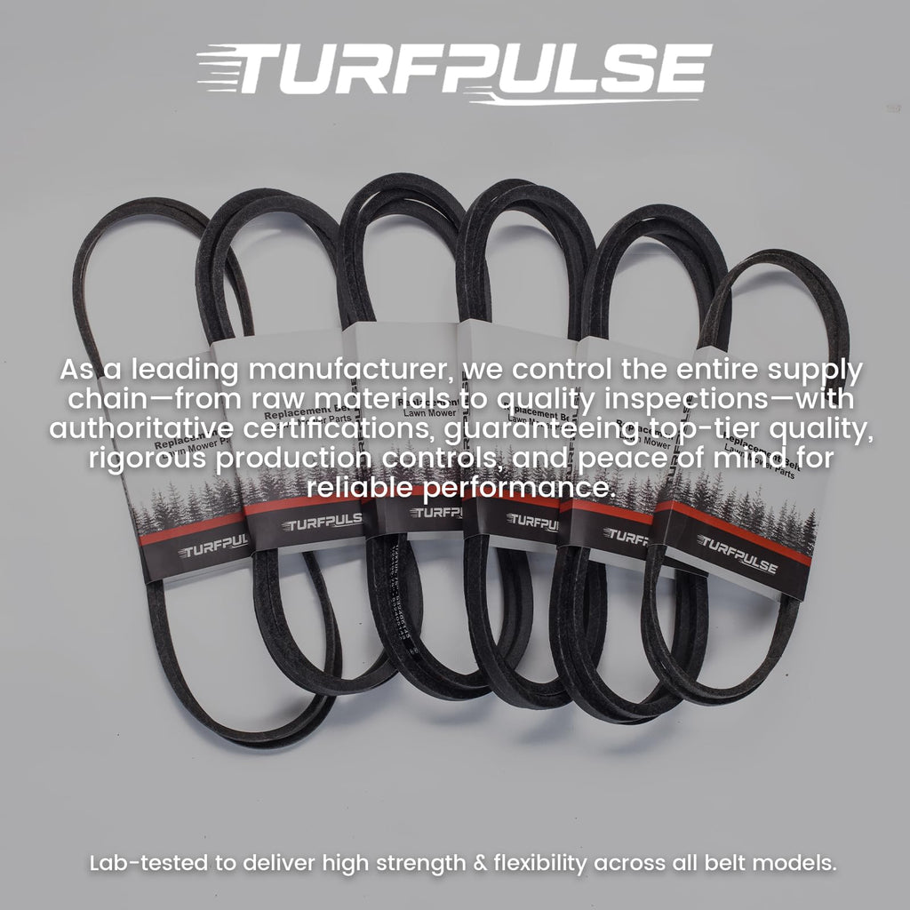TURFPULSE Lawn Mower Deck Belt Replace 116-3455 02000611 482530 for Exmark Pioneer E/S Series Quest SP Cub Cadet M72-CT Scag SMTC-52A Replacement Part Accessories, 5/8 Inch x 154.5 Inch