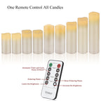Vinkor Flameless Candles Battery Operated Candles Real Wax Pillar LED Candles with 10-Key Remote and Cycling 24 Hours Timer (Ivory 4" 5" 6" 7" 8" 9")