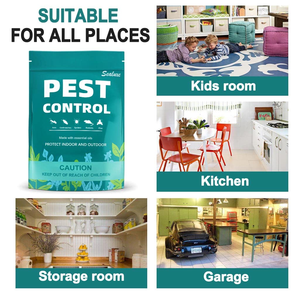 DALIYREPAL Pest Control Pouches, High-Strength Rodent Repellent Peppermint, Mouse Repellent,Mice Repellent,Rat Repellent Repels Rodents,Spiders,Roaches,Ants,Moths & Other Pests 8 Packs
