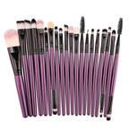 20-Piece Makeup Brush Set | Face & Eye Cosmetics Brushes for Blending, Contouring, Eyebrow, Lip, and More | Soft Synthetic Fiber Beauty Tools