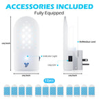 Electronic Flying Insect Trap 2 Pack Plug in Flea Mosquito Fly Catcher Gnat Moth Bug Killer with Night Light UV Attractant and Sticky Boards for Home Office Garage