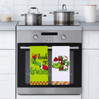 LXOMILL Christmas Grinch Kitchen Towels, Grinch Bathroom Hand Towels, Grinch Christmas Decorations, Grinch Kitchen Towels, Grinch Bathroom Decor, Housewarming Gift, Host Hostess Gift