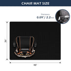 SALLOUS Chair Mat for Carpet, 48" x 36" Office Chair Mat for Carpeted Floors, Heavy Duty Vinyl Floor Mat with Grips, Floor Protector Computer Desk Mat for Home Office (Black, Rectangular)