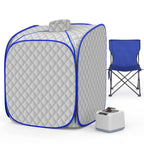 FniOk Portable Steam Sauna at Home, 9 Levels Heating, Sauna Tent for Home with Steamer and Folding Chair, Sauna for Relaxation, Detoxification, Spa