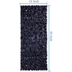 Webos Bath Shower Mat Non Slip: Extra Large Pebble Bathtub mat for Kids, Elderly, Anti Slip Shower Matt with Drain Holes Suction Cups Tub Mat - 16 X 40 Inch Black