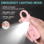 Rechargeable Personal Safety Alarm for Women, 135 dB Loud Self Defense Keychain Siren with LED Strobe Light, Personal Emergency Security Safe Devices Key Chain Alarms for Women Kids Elderly (Pink)