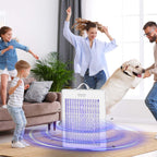 Qualirey Electric Bug Zapper Indoor, 3000V Powerful Mosquito Killer USB Powered Mosquito Zapper Lamp, Insect Traps Fly Zapper for Home, Kitchen, Bedroom, Baby Room, Office(White)