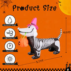 GOOSH 5Ft Halloween Inflatables Outdoor Decorations Skeleton Puppy Inflatable Yard Decoration with Build-in LEDs Blow Up Pumpkin for Halloween Party Indoor Outdoor Yard Garden