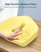 X Large Memory Foam Seat Cushions for Office Chairs Desk,20x18x4.7 Inch Thick,【Soft Cotton Surface】 Chair Cushion Tailbone Pain Relief Extra Dense Hip Sciatica Car Seat Cushion for Long Sitting Black