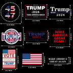 16 Sheets Trump 2024 Iron On Transfers for T-Shirts,Trump Vance Heat Transfer Vinyl,DTF Ready to Press Heat Transfers Designs for Trump T-Shirt Clothes DIY
