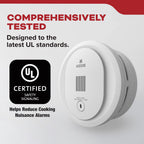 Kidde Smoke Detector, 4-Inch Compact, AA Battery Powered