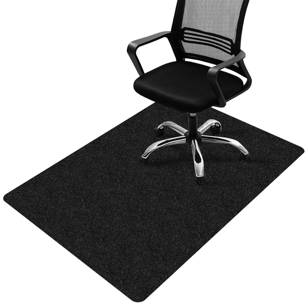 HomeMall Office Chair Mat for Hardwood and Tile Floor, 55" x 35" Computer Chair Mat, Non-Slip Floor Protector, Under Desk Mat for Rolling Chair, Black