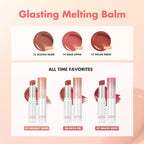 GLASTING MELTING BALM #12 Veiled Rose - Hydrating Tinted Lip Balm & Gloss Stick | Sheer Muted Rose Nude, Crystal Water-Gloss Shine | Non-Sticky K-Beauty for Plump, Moisturized Lips