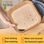 Air Fryer Paper Liners for Chefman 6 QT Compact, 200Pcs 6qt Air Fryer Liners, 8 quart Air Fryer Liners, Parchment Paper Liner for Chefman TurboFry 8-Qt Stainless Steel