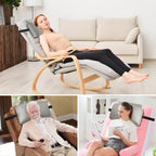 Head Recliner Pillow Adjustable Shredded Memory Foam Headrest Pillows for Recliner Chairs,Non-Slip Velvet Cushion for Pain Relief Neck Support Pillow for Travel Home Sofa Armchair with Zipper Cover