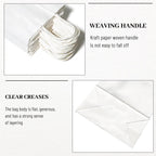 Gift Bags 8.25"x5.9 "x3.15" 100Pcs White Paper Bags with Handles,kraft paper Bags for Small Business Christmas Bulk Bags, Wedding Party Favor Bags,Shopping Lunch Bags, Halloween Trick-or-Treat (White)