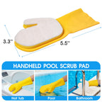 TidyMister 5-in-1 Spa Cleaning Set - Hot Tub Small Pools Maintenance Accessories Kit - Skimmer Net, Round Brush, 2ft Pole, Scrub Glove and Scum Absorber