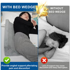 Orthopedic Wedge Pillow for Side Sleeping,WaterProof Bed Wedge for Back,Leg Pain Relief,Post-Surgery Recovery, Triangle Body Positioning Foam Wedge With 2 Removable Cover,Bedsore Prevention for Senior
