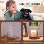 Dimmable Flower Candle Warmer Lamp with Timer, Green Candle Lamp Warmer for Jar Candle, 2024 Womens Gifts for Christmas, Xmas Gifts for Mom Unique, Home Decor for Bedroom Living Room Decor Aesthetic