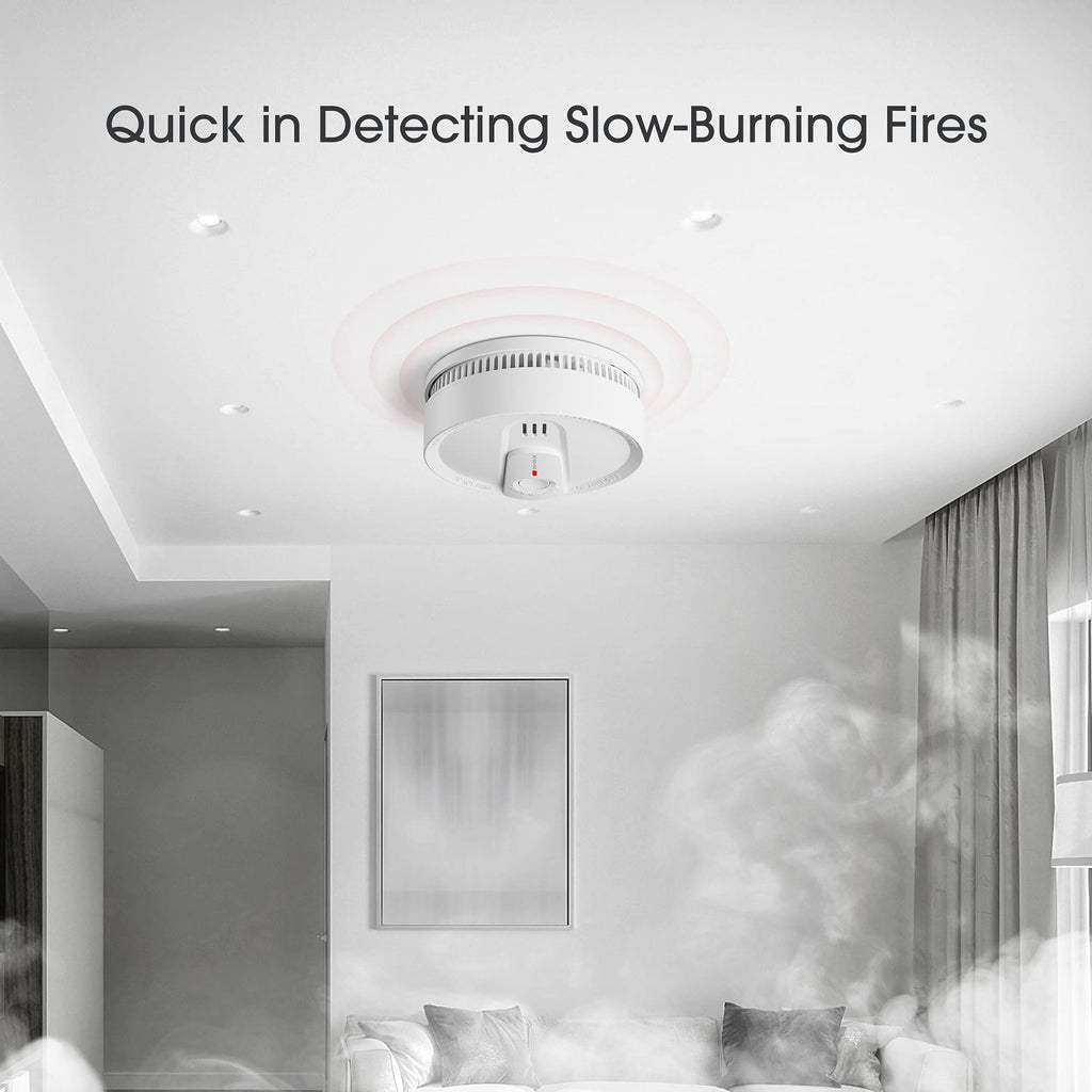 X-Sense Smoke Alarm, 10-Year Lithium Battery Life Fire Alarm with LED Indicator, Compliant with UL 217 Standard, SD2L0AX, Pack of 5