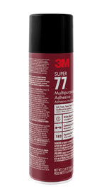 3M Super 77 Multipurpose Spray Adhesive, 13.8 oz., Provides Secure Bond In 15 Seconds, Dries Clear, Ideal For Plastic, Glass, Paper, Fabric, Wood, Foam, Cardboard, Fiberglass & More (77-DSC)