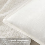MIULEE Linen Pillow Covers 26x26 Inch Cream White Decorative Throw Pillow Covers Pack of 2 Soft Accent Farmhouse Couch Christmas Pillowcases Modern Home Decors for Sofa Cushion Living Room Bed