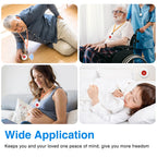 Daytech Caregiver Pager Call Button for Elderly Caregiver Paging System Home Alert Pager for Seniors Patient Nurse Help Button 2 Receiver & 3 Panic Emergency Button