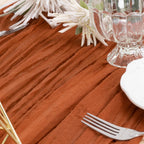 MLMW Fall Thanksgiving Table Runner Terracotta Cheesecloth Table Runner 13.3ft 6 Pack Burnt Orange Cheese Cloth Table Runner 160 inch Boho Gauze Table Runner for Wedding Party Fall Decor