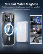 ESR for iPhone 16 Plus Case, Compatible with MagSafe, Shockof Military-Grade tection, Magnetic Phone Case for iPhone 16 Plus, Classic Hybrid Case (HaloLock), Clear