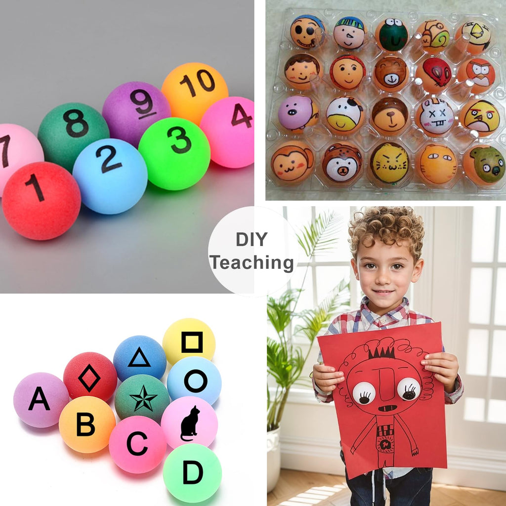 Ping Pong Balls 12 Pack: 40mm 3 Star Colored ABS Plastic High Bounce for Kids Cat Table Tennis Enthusiast - Yard Practice Game (Pack of 12 - Multicolour)
