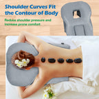 HOMCA Face Down Pillow After Eye Surgery - Home Massage Pillow Face Down for Bed Stomach Sleeping Pillow, BBL Pillow After Surgery with CertiPUR-US Certified Shredded Memory Foam