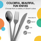 Disposable Silver Plastic Forks 100 Pcs - Heavy Duty Silver Plastic Disposable Cutlery - Silver Disposable Flatware, Silver Plastic Silverware, Plastic Forks Silver Exquisite
