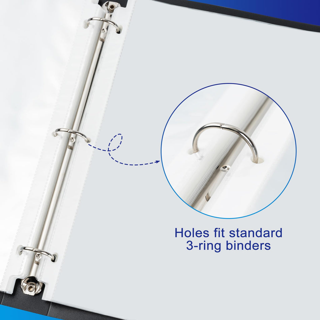 65 Pack Clear Sheet Protectors, 8.5 x 11 inch Page Protectors for 3 Ring Binder,Top Loading Paper Protector for Documents and Photos,Letter Size