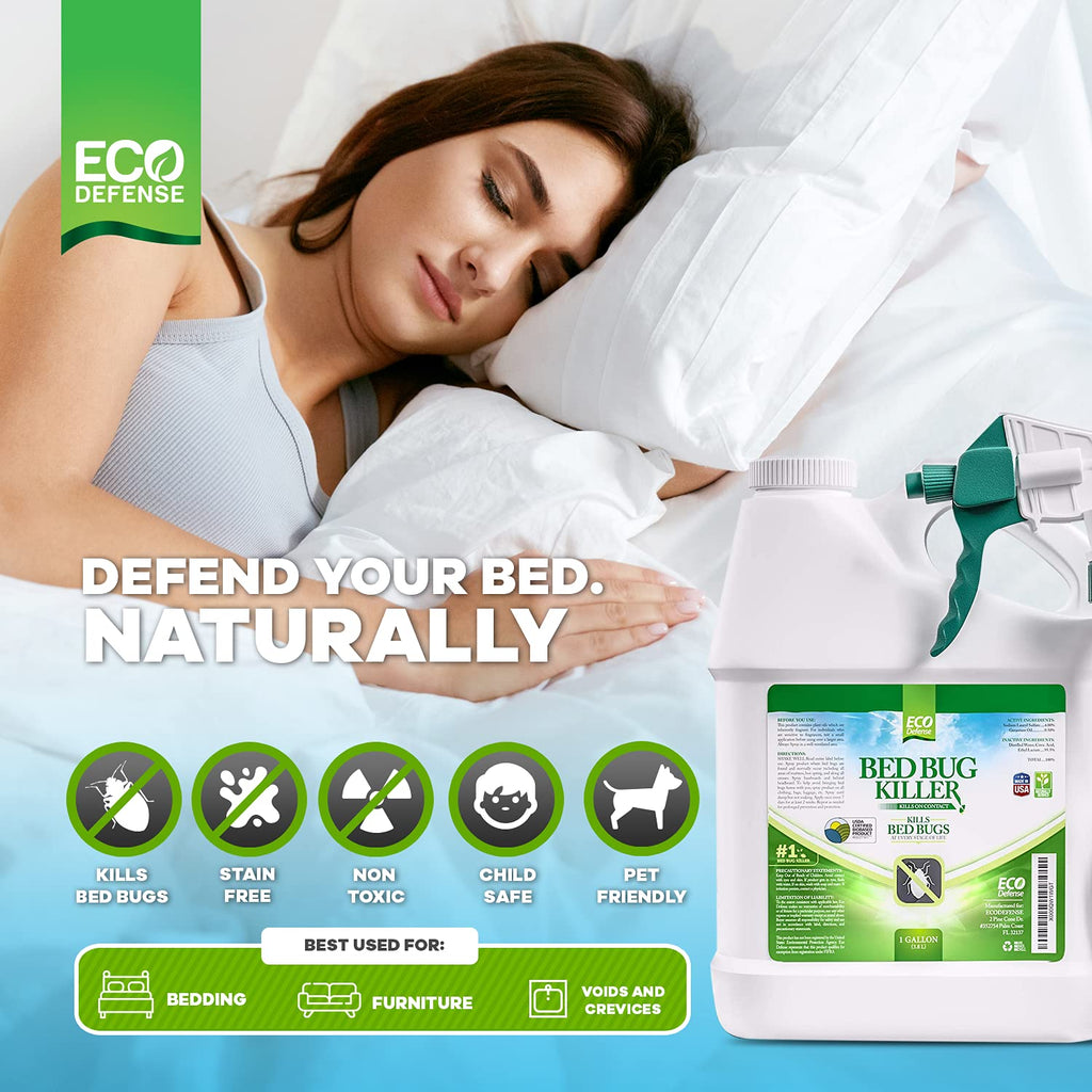 Eco Defense Bed Bug Killer, Natural Organic Formula Fastest (1 Gallon)