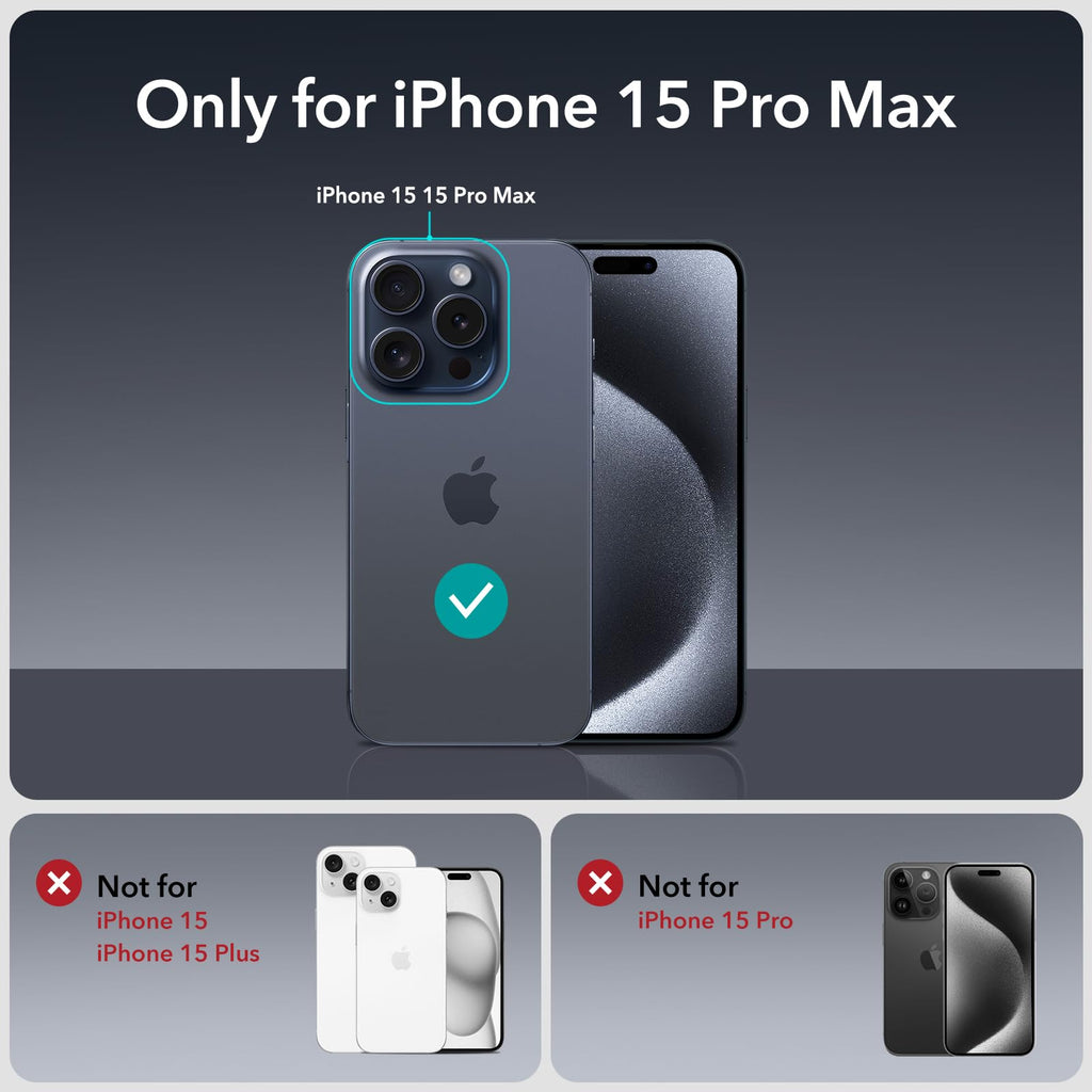ESR 3 Pack for iPhone 15 Pro Max Privacy Screen Protector, Anti-spy Tempered-Glass Privacy Screen Protector, Micro-curved Edges, Case Friendly