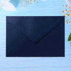PONATIA 50 Pieces/Pack A7 Envelopes, 5.25 x 7.5'' Shiny Navy BlueEnvelopes for Invitations Cards, Perfect For 5x7'' Wedding Invitation Cards, Christmas Gift Cards Envelopes, 5x7'' Photograh