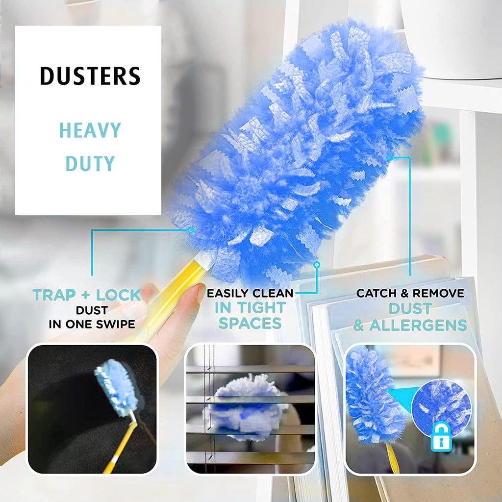 60 Count 360 Dusters Refills for Swiffer Duster with 2 Upgrade Hands